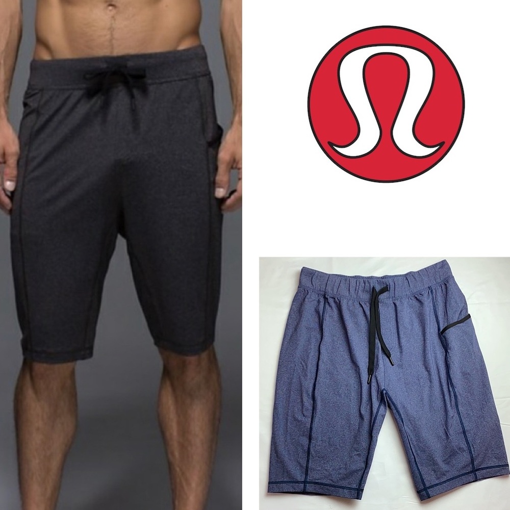 Lululemon Heathered Blue For The People Shorts L